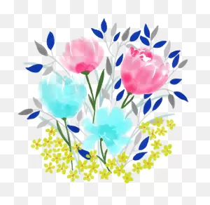 Watercolour Flowers Spring Nature Floral Watercolor - Kezzel ClipartFlare.com 