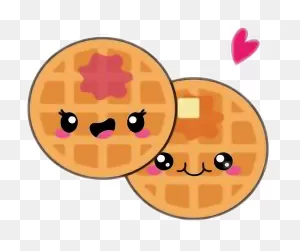 Food #kawaiifood #kawaii #waffles #kawaiiwaffles - Kawaii Food ClipartFlare.com 