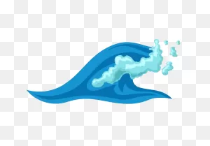 Blue Ocean Wave Clipart Transparent - ClipartFlare
