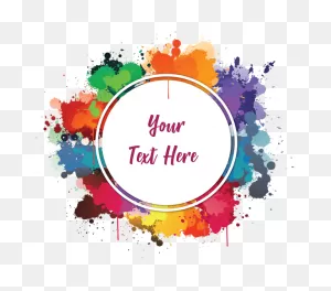 Colourful Watercolor Ink Frame - Paint Splatter Drinking Glass ClipartFlare.com 