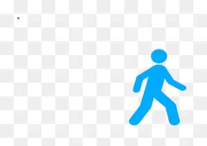 Walking Man Blue Clip Art - Walking Clipart Blue | Full Size Png ClipartFlare.com 