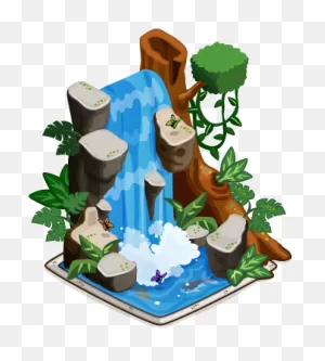 Paradise Waterfall - Waterfall Clipart Png - (330X367) Png Clipart ClipartFlare.com 
