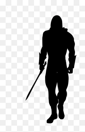 Download Png - Male Warrior Silhouette Png Clipart - Full Size ClipartFlare.com 