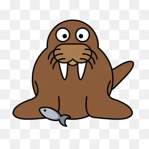 Cartoon Walrus Vector Image | Free PNG-WebP