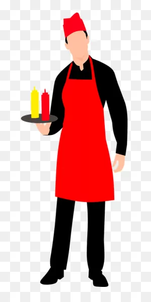 Waiter Apron Man - Free Vector Graphic On ClipartFlare