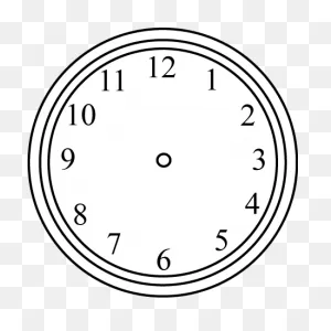Black And White Clock Without Hands Clip Art - Black And White ClipartFlare.com 