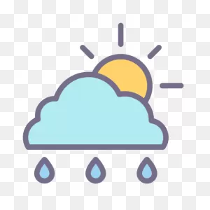Sunny, Rain, Weather Free Icon Of Weather (Filled Outline)