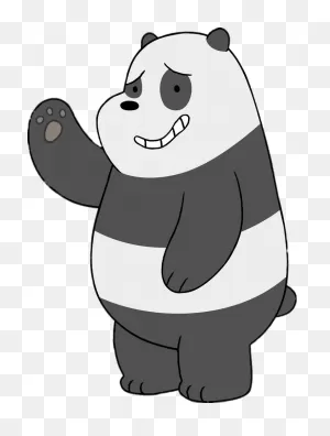 We Bare Bears Panda Waving Transparent Png - Stickpng