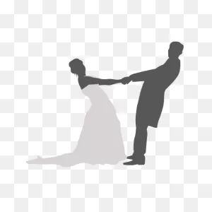 Silhouette Dance Wedding Couple Marriage - Continental Silhouette ClipartFlare.com 
