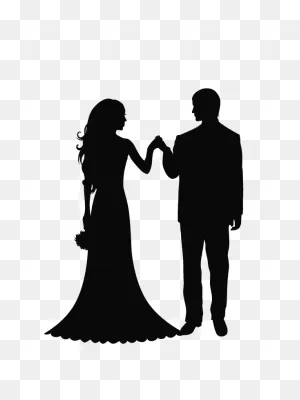 Wedding Invitation Bridegroom Marriage Clip Art - Silhouette Png ClipartFlare.com 