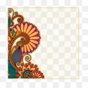 Colorful Paisley Pattern On Gold Indian Wedding Invitation ClipartFlare.com 