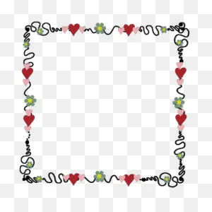 Cute Squiggly Hearts Border | Wedding Borders, Page Borders Design ClipartFlare.com 