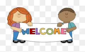 Kids Holding A Welcome Sign Clip Art - Kids Holding A Welcome Sign ClipartFlare.com 