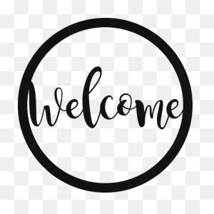 Welcome Round Sign - Metal Wall Art - Badger Steel Usa