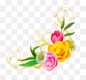 Flowers Png File - Colour Corner Design Png Clipart - Full Size ClipartFlare.com 