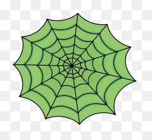 Green Spider Web Clip Art - Green Spider Web Image
