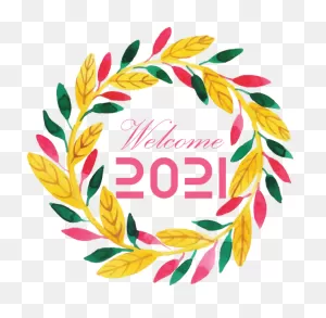 New Year Floral Design Cut Flowers Leaf For Welcome 2021 For New ClipartFlare.com 