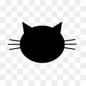 Cat Head With Whiskers Sticker