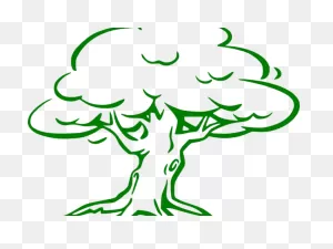 Oak Tree Clipart - Black And White Clip Art Trees - (640X480) Png ClipartFlare.com 