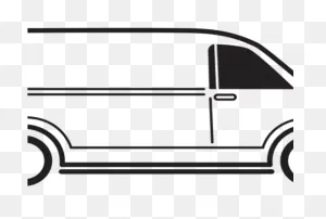 Vans Clipart Black And White - Black And White Clip Art Van - Png ClipartFlare.com 