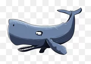 Sperm Whale Clipart Watercolor - Sperm Whale Cartoon | Full Size ClipartFlare.com 