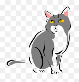 Download Cat Png Clipart - Grey And White Cat Clipart Png Image ClipartFlare.com 