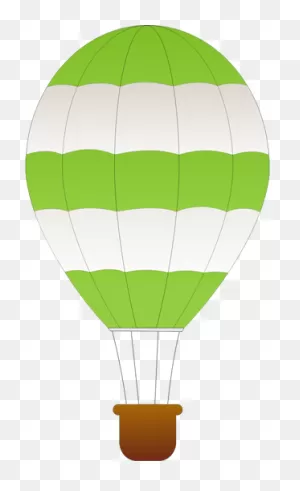 Horizontal Green And White Stripes Hot Air Balloon Vector Clip Art ClipartFlare.com 