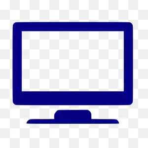 Navy Blue Widescreen Tv Icon - Free Navy Blue Appliances Icons