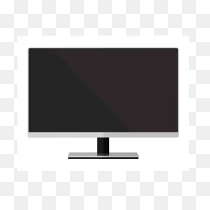 Simple Widescreen Led Monitor Vector Image | Free PNG-WebP