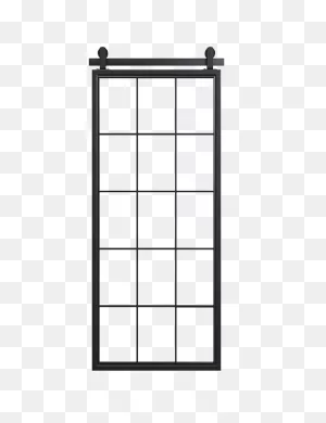 Window Pane French Sliding Barn Door