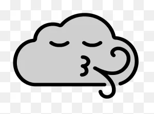 Wind Blowing Emoji Clipart - Full Size Clipart (#5738405) - ClipartFlare