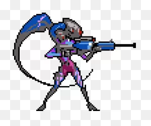 Widowmaker - Overwatch Pixel Art Widowmaker Clipart - Full Size ClipartFlare.com 