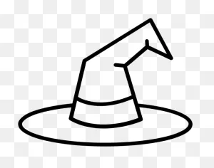 Wizard Hat Rubber Stamp - Transparent White Wizard Hat Clipart ClipartFlare.com 
