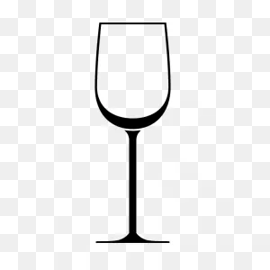 Silhouette Vector Illustration Of White Wine Glass | Free PNG-WebP