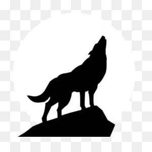 Wolf Cartoon Clipart - Wolf, Silhouette, Drawing, Transparent Clip Art