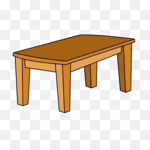 Wooden Table 3D Clip Art | Free PNG-WebP
