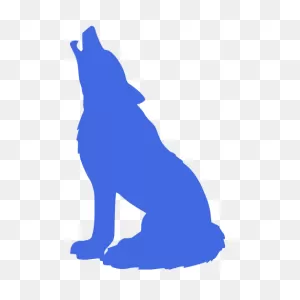 Royal Blue Wolf Icon - Free Royal Blue Animal Icons