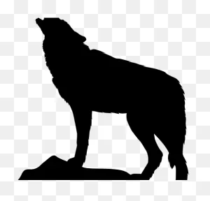 Wolf Clipart Mountain - Transparent Wolf Silhouette Png - Full ClipartFlare.com 