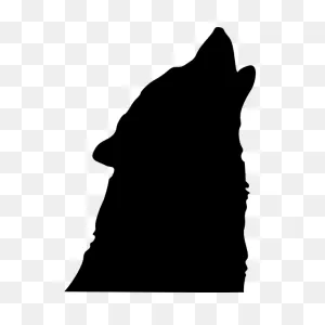 Wolf Howling Vector Drawing | Free PNG-WebP
