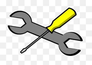 Screwdriver And Wrench Vector Icon | Public Domain Vectors