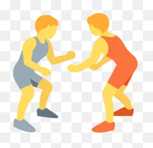 People Wrestling Emoji Clipart - Women Wrestling Clipart - Png ClipartFlare.com 