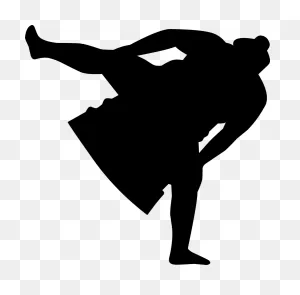 Sumo Wrestler Silhouette - Free Vector Graphic On ClipartFlare