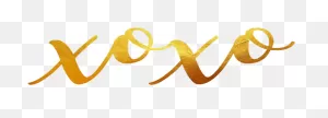 Xoxo Sticker - Calligraphy Clipart - Full Size Clipart (#3351138 ClipartFlare.com 