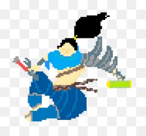 Yasuo Pixel Art - Yasuo Pixel Gif - (600X600) Png Clipart Download