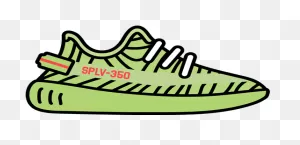 Yeezy 350 Frozen Yellow Clipart - Full Size Clipart (#3055359 ClipartFlare.com 