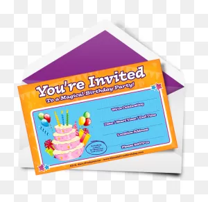 Horizontal Birthday Party Invitation - Put On A Party Invitation ClipartFlare.com 