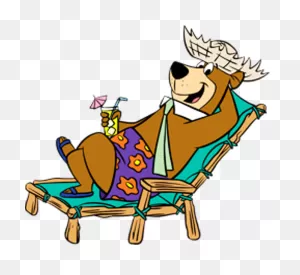 Yogi Sitting On Chair - Yogi Bear Holiday Clipart - Full Size ClipartFlare.com 
