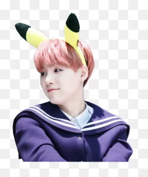Пикачу #suga Bts #yoongi - Suga In Cat Ears, Hd Png Download - Min ClipartFlare.com 