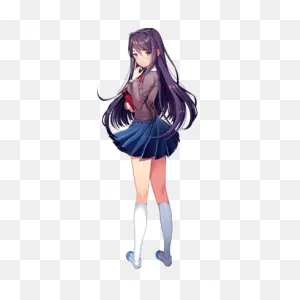 Doki Doki Literature Club Yuri Transparent Png - Stickpng