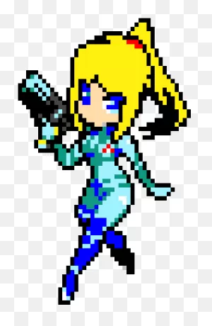 Chibi Zero Suit Samus - Pixel Art Samus Sans Armure Clipart - Full ClipartFlare.com 